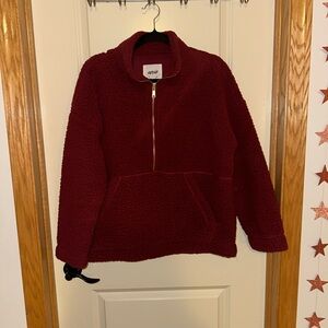 Cozy Red Zip Sweatshirt by Aerie